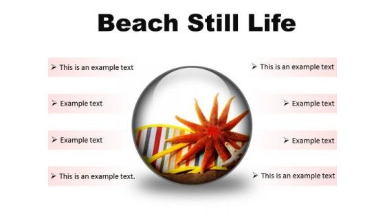 Beach Still Lifestyle PowerPoint Presentation Slides C