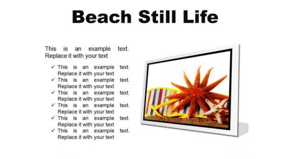 Beach Still Lifestyle PowerPoint Presentation Slides F