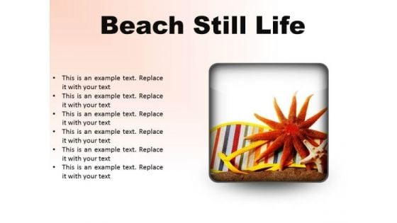 Beach Still Lifestyle PowerPoint Presentation Slides S