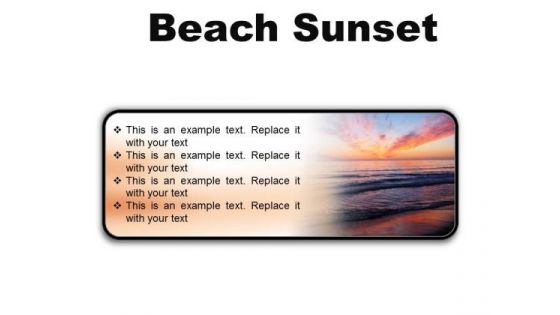 Beach Sunset PowerPoint Presentation Slides R