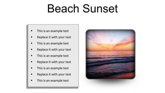 Beach Sunset PowerPoint Presentation Slides S