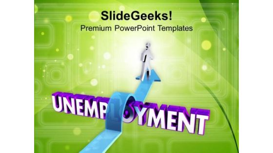 Beats The Recession And Starts The New Life PowerPoint Templates Ppt Backgrounds For Slides 0613