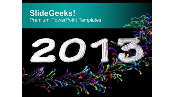 Beautiful Background Theme For New Year 2013 PowerPoint Templates Ppt Backgrounds For Slides 0613