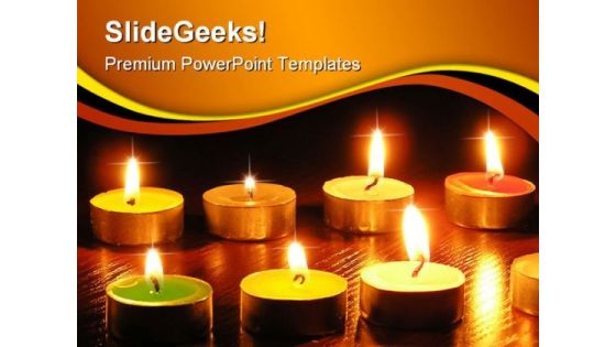 Beautiful Candles Festival PowerPoint Templates And PowerPoint Backgrounds 0411