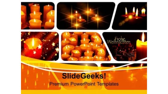 Beautiful Candles For Light In Festival Theme PowerPoint Templates Ppt Backgrounds For Slides 0613