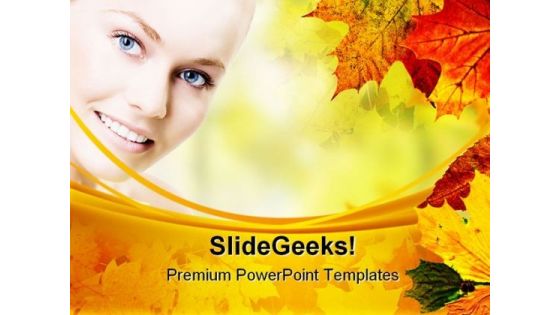 Beautiful Face Beauty PowerPoint Templates And PowerPoint Backgrounds 0311