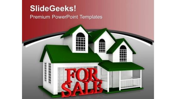 Beautiful House For Sale Real Estate PowerPoint Templates Ppt Backgrounds For Slides 0213