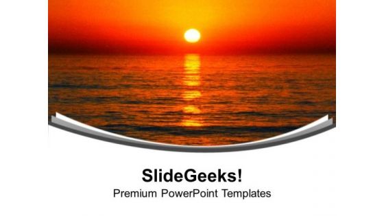 Beautiful Sunset Nature PowerPoint Templates Ppt Backgrounds For Slides 0413