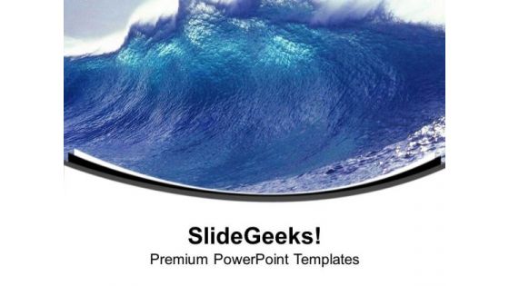 Beautiful Wave Of Sea In Background PowerPoint Templates Ppt Backgrounds For Slides 0513