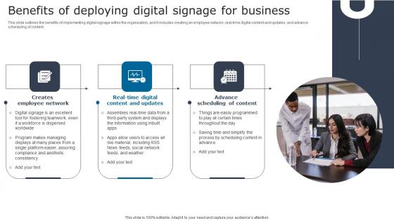 Benefits Of Deploying Digital Signage In Internal Communication Channels Brochure Pdf