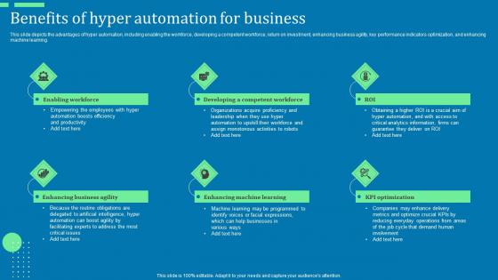 Benefits Of Hyper Automation For Business Ppt Model Influencers Pdf