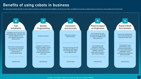 Benefits Of Using Cobots Transforming Industries With Collaborative Robotics Inspiration Pdf