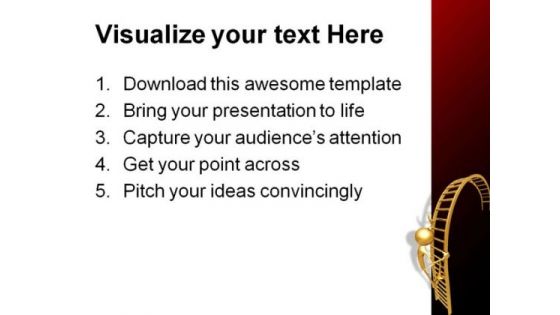 Bent Ladder Business PowerPoint Themes And PowerPoint Slides 0511