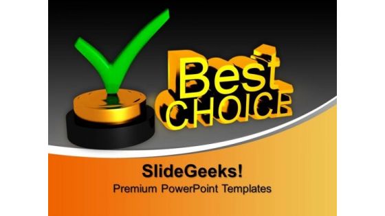 Best Choice With Check Mark Award PowerPoint Templates And PowerPoint Themes 1012