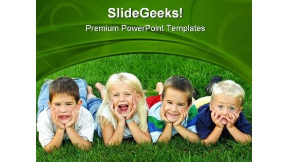 Best Friends Children PowerPoint Themes And PowerPoint Slides 0411