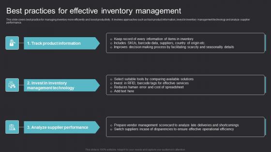 Best Practices Effective Management Maximizing Efficiency Asset Tracking Solutions Mockup Pdf