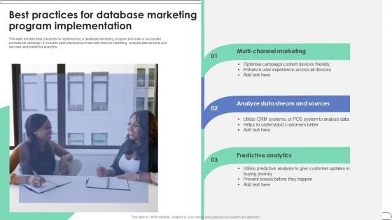 Best Practices For Database Marketing Program Implementation Ppt Gallery Maker Pdf Best Practices For Database Marketing Program Implementation Ppt Gallery Maker Pdf