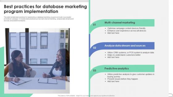 Best Practices For Database Marketing Program Implementation Ppt Gallery Maker Pdf