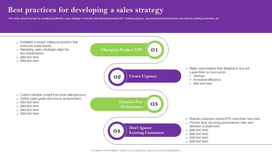 Best Practices For Developing Sales Techniques For Achieving Background Pdf