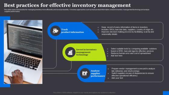 Best Practices For Effective Inventory Management RFID Solutions For Asset Traceability Inspiration Pdf