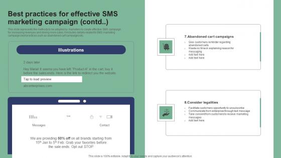 Best Practices For Effective SMS Marketing Campaign Text Message Marketing Strategies Portrait Pdf