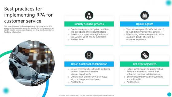 Best Practices For Implementing RPA For Customer Service PPT Slide AI SS V Best Practices For Implementing RPA For Customer Service PPT Slide AI SS V