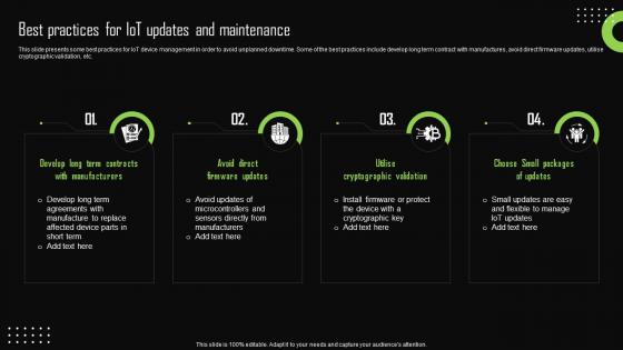 Best Practices For Iot Updates And Maintenance Iot Device Management Demonstration Pdf