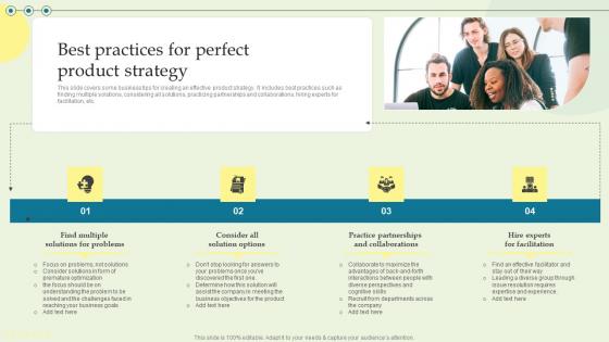 Best Practices For Perfect Product Strategy Product Techniques And Innovation Designs PDF