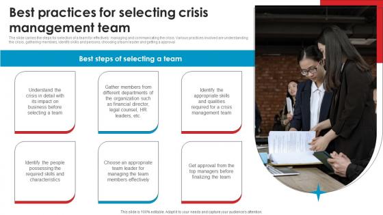 Best Practices For Selecting Crisis Strategic Guide Crisis Communication Planning Pictures Pdf