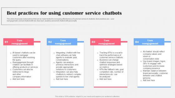 Best Practices For Using Customer Service AI Bot Application For Various Industries Formats Pdf