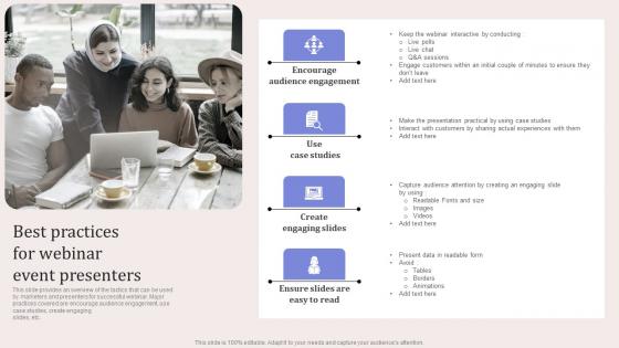 Best Practices For Webinar Event Presenters Virtual Event Promotion To Capture Elements Pdf Best Practices For Webinar Event Presenters Virtual Event Promotion To Capture Elements Pdf
