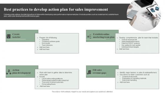 Best Practices To Develop Action Plan For Efficient Marketing Tactics Structure Pdf