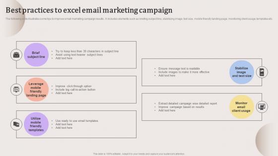 Best Practices To Excel Email Marketing Evaluating Strengths And Weaknesses Template Pdf