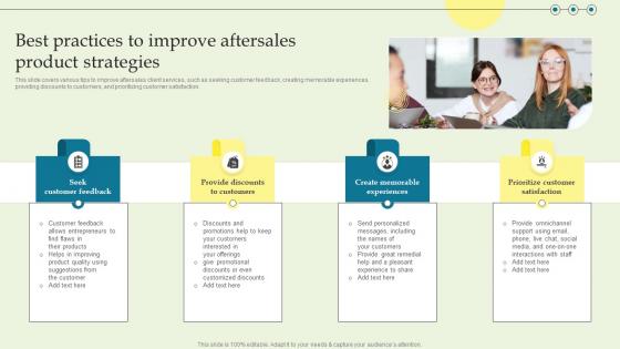 Best Practices To Improve Aftersales Product Product Techniques And Innovation Mockup PDF