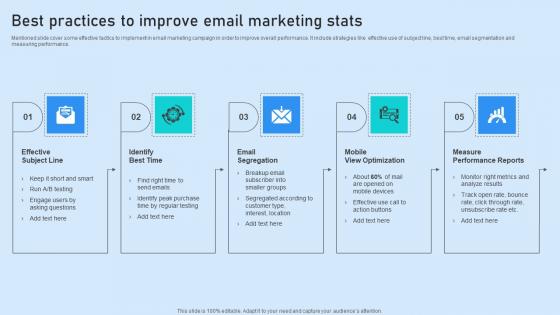 Best Practices To Improve Email Marketing Stats Demonstration Pdf
