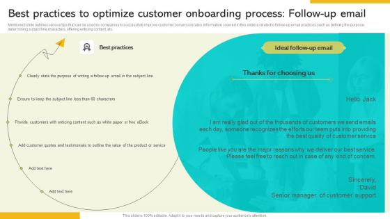 Best Practices To Optimize Customer Onboarding Implementing Strategies To Enhance Information PDF