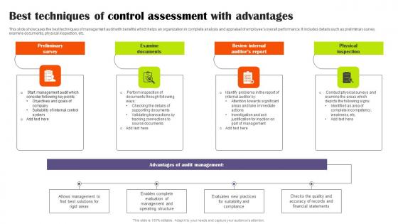 Best Techniques Of Control Assessment With Advantages Demonstration Pdf