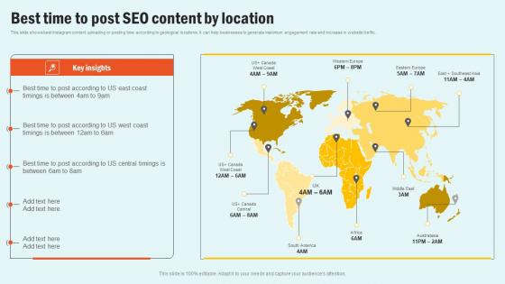 Best Time To Post SEO Content Enhancing Website Performance With Search Engine Content Mockup Pdf