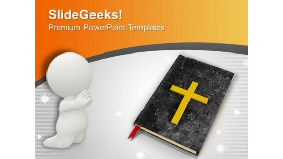 Bible And Cross Background Faithful PowerPoint Templates Ppt Backgrounds For Slides 0113
