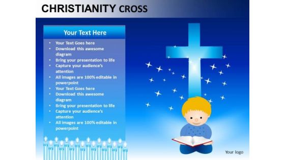 Bible Christianity Cross PowerPoint Slides And Ppt Diagram Templates
