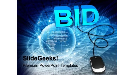 Bid With Computer Mouse PowerPoint Templates And PowerPoint Themes 1012