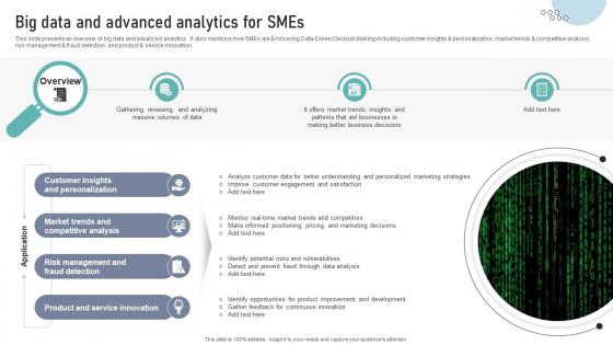 Big Data And Advanced Analytics For SMEs DT SS V