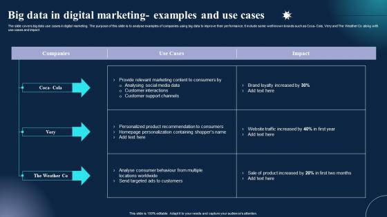 Big Data In Digital Marketing- Examples And Use Cases Elements Pdf