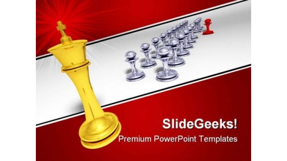 Big Golden King Game PowerPoint Templates And PowerPoint Backgrounds 0211