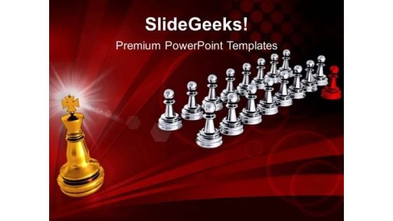 Big Golden King Leadership PowerPoint Templates And PowerPoint Themes 1012