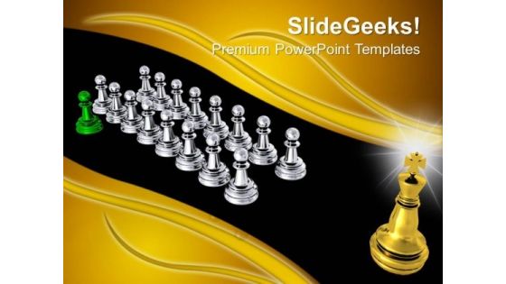 Big Golden King Teamwork PowerPoint Templates And PowerPoint Themes 0912