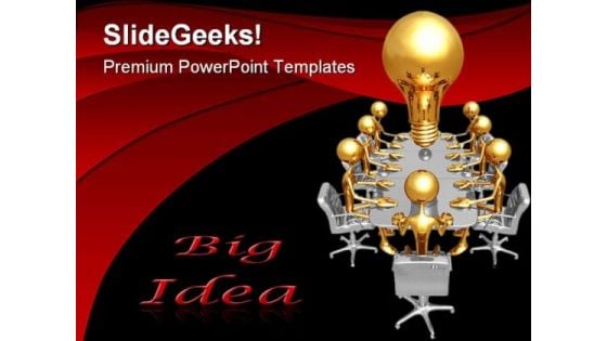 Big Idea Meeting Business PowerPoint Templates And PowerPoint Backgrounds 0511