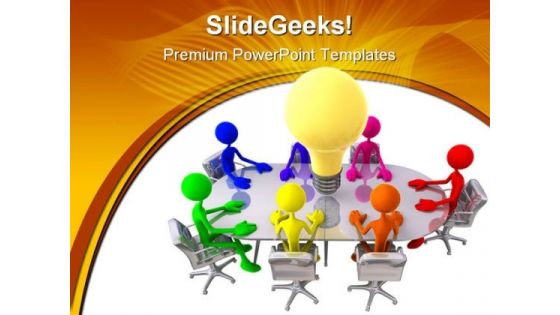 Big Idea Meeting People PowerPoint Templates And PowerPoint Backgrounds 0211