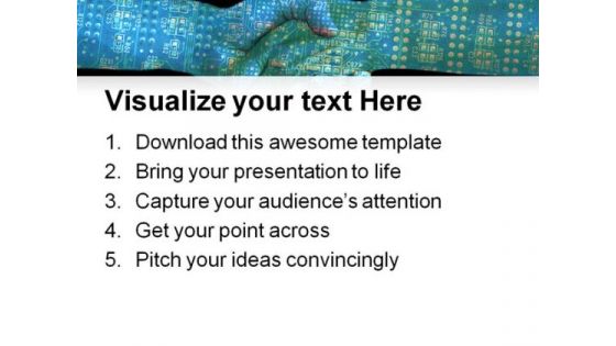 Binary Handshake Business PowerPoint Themes And PowerPoint Slides 0511