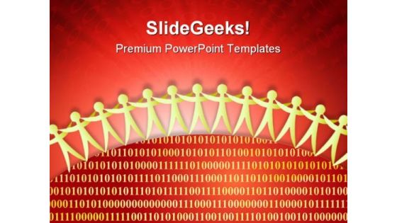 Binary Team With Code Communication PowerPoint Templates And PowerPoint Backgrounds 0511